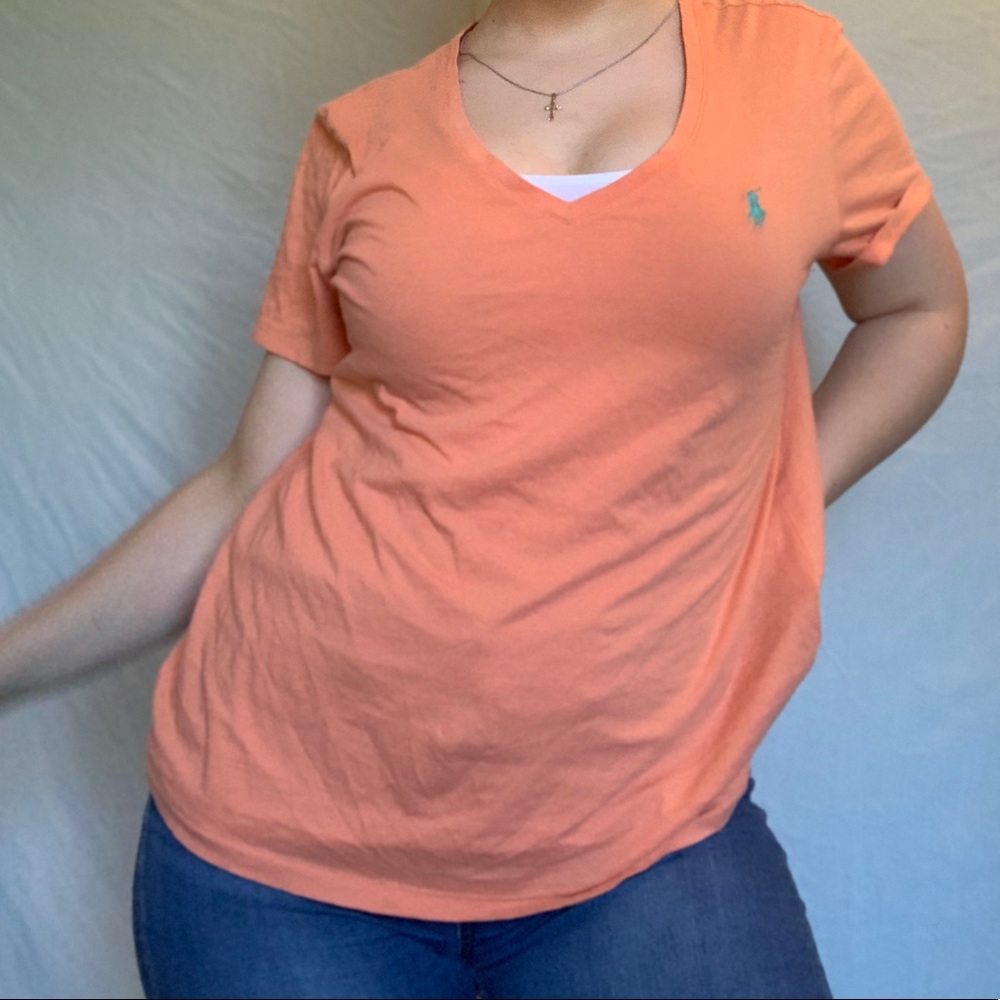 Peach Polo Ralph Lauren sport t-shirt